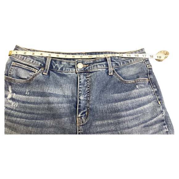Time and True Women’s High Rise 5 Pockets Distressed Blue Skinny Jeans Size 18 - Picture 3 of 14